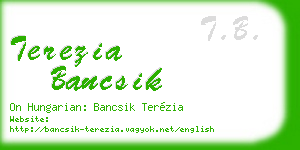 terezia bancsik business card